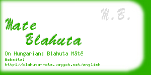 mate blahuta business card